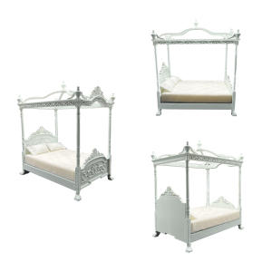 Casa de muñecas en <span class=keywords><strong>miniatura</strong></span> de madera DIY exquisita cama Victoriana - Product Image 1