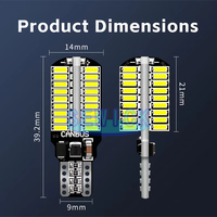 Ampoule LED de voiture T15 4014 72SMD Canbus de haute qualité, éclairage d'ambiance intérieur automobile, lumière vive 12V