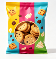 Voedselverpakking zakken met middenzegel, op maat gemaakte gravureprint, achterzegelzak voor biscuits en crackers