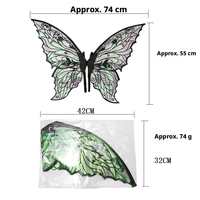 Ailes de Fée Papillon en Dentelle Irisée pour Adulte – Accessoire de Costume pour Halloween, Cosplay, Fête, Festival, Accessoires Photo – Vente en Gros
