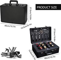 Étui de rangement professionnel pour kit de barbier, étui de transport pour tondeuses, double couche, grand organisateur d'outils de voyage pour barbiers