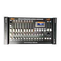 Contrôleur de lumière de scène DMX 512 d'usine avec 24 canaux, 8 faders, 3 pages, design console crocodile