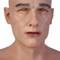 Masques en silicone 100 % réalistes, visage de jeune homme, cosplay, Halloween, accessoires de travestissement, masque amusant, maquillage, performance, couvre-chef