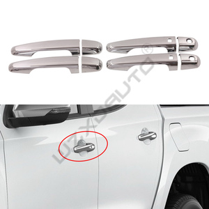 WZXD 2019 for Triton L200 Full Chrome Kit Handle <b>Covers</b> <b>Head</b> Tail Lamp Trim Trunk Lid Moulding - Product Image 5
