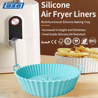 TAZE Doublures en silicone réutilisables sans BPA, adaptées aux aliments, pour friteuse à air, compatibles lave-vaisselle, accessoires de four pour plats et moules de cuisson HI96