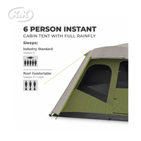 Tente de camping familiale Kawagebo Kamp (KK) avec logo personnalisé, installation facile, pour 3 à 6 personnes, grande tente cabane avec bâche de protection, vente en gros