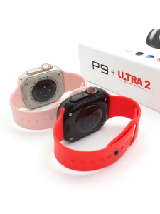 P9 Ultra 2 7-in-1 đồng hồ thông minh & TWS Earbuds-cuộc gọi Bluetooth, theo dõi nhịp tim/Bp, 5 dây Silicone, sạc không dây IP67 - Product Image 5