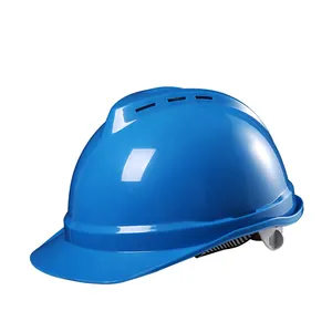 Plastic Yellow Safety Helmet For Construction Hard Hats Adjust Size 52-63cm