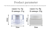 Pot en plastique transparent vide pour gel UV, avec couvercle rond, pour gel de construction, emballage OEM pour fournisseur, pour cosmétiques