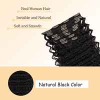 Extensions de cheveux humains à clipser invisibles et sans couture, qualité 12A, ondulation profonde, cuticules alignées, 7 pièces