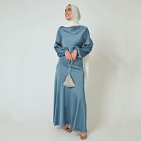 Abaya en gros pour femmes, robe musulmane, vêtements turcs, couleur unie, grande taille, robe à nouer, Abaya de Dubaï