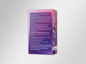 Tabletas Masticables de Calcio y Vitamina D de la Marca Sigiang para Adultos - Product Image 3