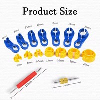 Kit de 16 outils de déconnexion pour conduites de climatisation et de carburant de voiture avec outil de retrait de valve