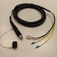 Câble à fibres optiques Socket 3K.93C FUW-2LC-5M avec étanchéité IP67, plage de température -40°C à +80°C pour la diffusion et la photographie