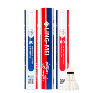 LING MEI Volants de <span class=keywords><strong>badminton</strong></span> en plumes d'oie de qualité supérieure pour joueurs professionnels, <span class=keywords><strong>volant</strong></span> Lingmei90 - Product Image 2