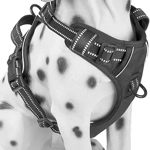Novo Cão Suprimentos Personalizado Impressão Logotipo Tático Dog Training Harness Sem Puxar Reflexivo Alta Qualidade Pet Dog Harness