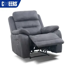 MANWAH CHEERS Factory Großhandel Moderner grauer High-Tech-Stoff Manueller Liegestuhl mit hoher Rückenlehne und breiter Armlehne