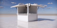 Mini conteneur intérieur de boutique pop-up de 10 pieds avec kiosque à café et maisons vertes de bar utilisées pour le bureau/la cabine/le bar