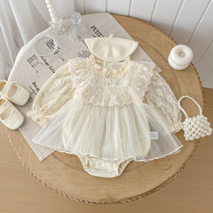 Vêtements pour bébé, combinaison de princesse pour bébé fille, automne, pleine <span class=keywords><strong>lune</strong></span>, 100 jours, nouveau-né, enveloppe, premier anniversaire, barboteuse - Product Image 2