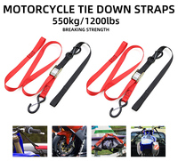 Vente en gros de 2 pièces 1 pouce 25mm 550kgs boucle à came sangle d'arrimage de moto sangles d'arrimage sangle de guidon pour Dirt Bike