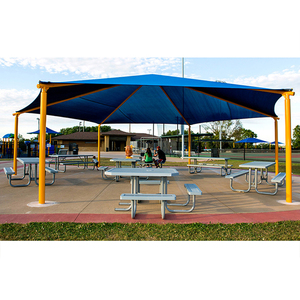 Voile d'ombrage rectangulaire personnalisée en HDPE imperméable pour extérieur, auvent, voile de protection solaire pour patio et aire de jeux pour enfants - Product Image 6