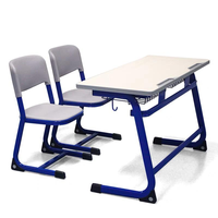 Ensemble bureau et chaise pour étudiant Ensemble bureau et chaise pour double étudiant Table de lecture Meubles éducatifs Plastique PP abattre