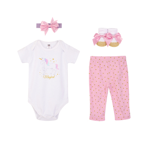 Set regalo di abbigliamento per bambini all'ingrosso di vendita caldo 4 pezzi, confezione regalo per neonati per bambini di belle ragazze - Product Image 6