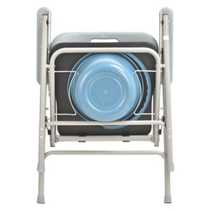Nursing <b>Commode</b> <b>Chair</b> Foldable With Armrests For Elderly And Disabled Indoor Use - Product Image 5