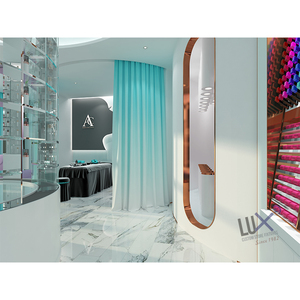 LUX Modern Cosmetic Shop Interior Design Perfume Skincare Store Elegant Showcases <b>Decor</b> <b>MDF</b> Wood Stainless Steel 5-Year Warranty - Product Image 4