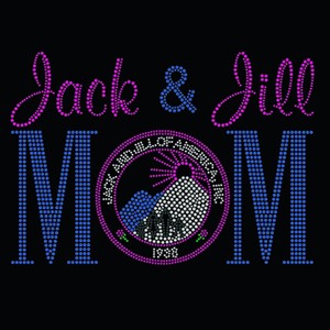Hotfix Jack e Jill 1938 mamma pressa calore personalizzato Bling Sorority strass Transfer AKA toppe ferro su per capi - Product Image 1