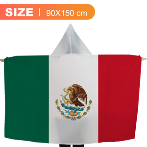 Capa con Capucha de la Bandera de México 3x5 pies, Poliéster 100D, para Fanáticos del Fútbol El Tri, Cinco de Mayo, <span class=keywords><strong>Viva</strong></span> México, Souvenir - Product Image 3