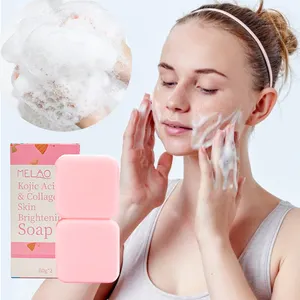 美劳/自有品牌天然胶原蛋白曲酸手工肥皂滋润你的皮肤，留下美妙的挥之不去的香味