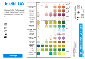 Caped URS-13 소변 품질 테스트 스트립 홈 클리닉 사용 빠르고 정확한 하이 퀄리티 한 단계 키트 의료 기기 - Product Image 5