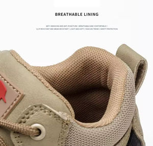 Botas de trabajo resistentes al desgaste para obras de construcción, ropa de trabajo, zapatos deportivos impermeables y antideslizantes para senderismo para hombres - Product Image 4