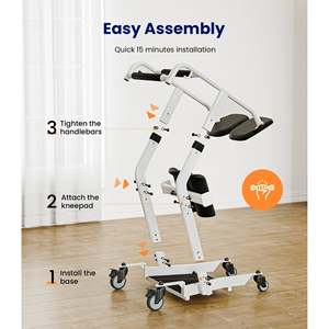 Thiết bị hỗ trợ đứng có thể điều chỉnh, nâng điện hỗ trợ di chuyển cho người già, bệnh nhân, thiết bị hỗ trợ an toàn y tế tại nhà - Product Image 4