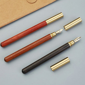 Excellent Cheap Solid Wood Fountain Pen Prictise Writing Lapiceros Natural Custom Engraving Logo Wooden Calligraphy Pen - Product Image 6