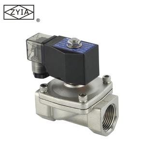 2W-Serie 2-Wege AC 220V 12V 24V DC Edelstahl Messing 1" 1/2" <span class=keywords><strong>Pilot</strong></span> Hochtemperatur Elektrisches Wasser-Magnetventil - Product Image 2