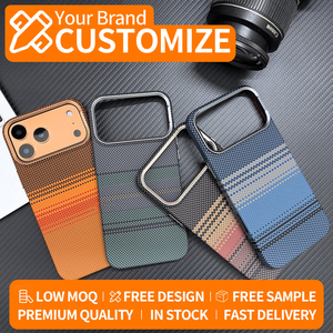 Coque de téléphone à motif transfert d'eau, non magnétique ou magnétique, pour iPhone 17 18 <span class=keywords><strong>Pro</strong></span> Max, texture Kevlar - Product Image 3
