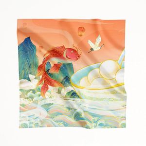 Foulard en soie polyvalent pour tresses, chignons ou cheveux lâches, rehausse les coiffures avec couleur et élégance pour toutes les occasions - Product Image 2