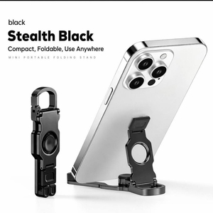 New 360 <b>Rotation</b> Fidget Spinner Phone Stand Aluminium Alloy Portable Fold Holder Adjustable Universal Mini Mobile Phone Bracket - Product Image 6
