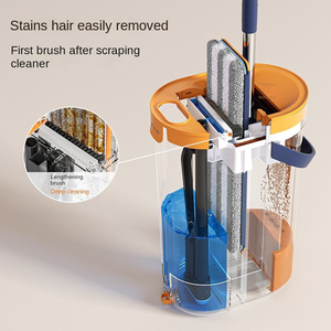 Cubo de Fregona de Microfibra de Calidad Superior con Separación de Aguas Residuales y Lavado Manos Libres con 2 Almohadillas para Limpieza del Hogar - Product Image 3