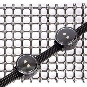 Dış mekan kullanımı için 2CM tam renkli LED perde duvar DMX512 ekran ızgara 2 ışık piksel noktası kaynağı 12V IP65 metin bina vücut için - Product Image 6