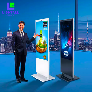 Floor Standing Vertical Interactive Digital Signage 55 Inch Indoor LCD TV Touch Screens Floor Standing Kiosk Advertising Display