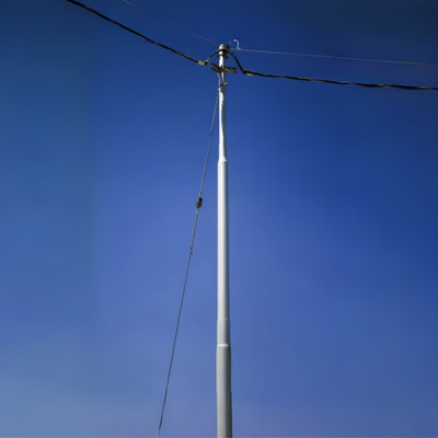 Uniqcoo Double Section Jointed Hot Dip Galvanized ASTM A123/EN ISO 1461 10kV Electric Overhead Distribution Swaged Steel Tubular