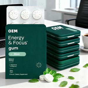 Goma <span class=keywords><strong>de</strong></span> Mascar Energética com Cafeína, L-Teanina e B12 para Aumento do Foco Mental – Atacado e OEM com Marca Própria - Product Image 2
