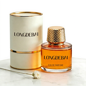 High End Round Clear Glass Perfume <b>Bottles</b> 30ml 50ml 100ml Crimp perfume <b>bottle</b> with <b>box</b> packaging and custom logo - Product Image 1