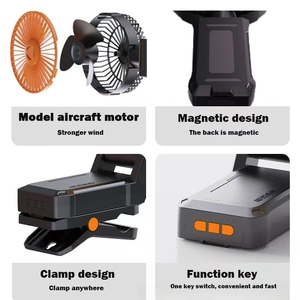 <span class=keywords><strong>พัดลม</strong></span>ตั้งโต๊ะพับได้พร้อมไฟ LED ชาร์จไฟได้แบบหนีบหนีบขนาดเล็กแบบสั่น<span class=keywords><strong>ได้</strong></span>70องศา - Product Image 6