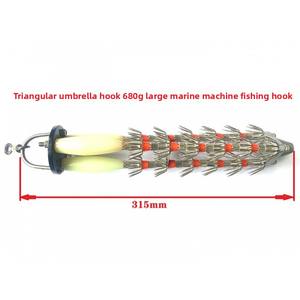 Anzuelo de pesca explosivo de acero inoxidable luminoso sin púas para camarones, calamares, sepias <span class=keywords><strong>y</strong></span> pulpos, anzuelo de ocho puntas - Product Image 5