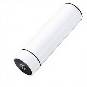 Ensemble cadeau d'affaires personnalisé - Bouteille d'eau intelligente en acier inoxydable isolée avec affichage de la température LED, design minimaliste, 6 à 12 tasses cadeaux - Product Image 4