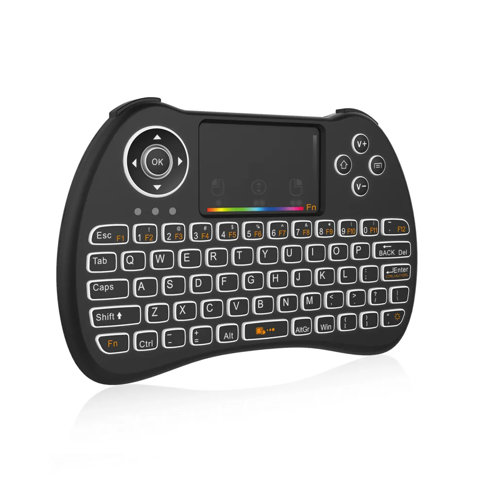 Di alta Qualità H9 2.4G Wireless Mini Tastiera Retroilluminata Con Touchpad Air Mouse Remote Keyboard